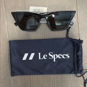 Le Specs Black Cat Eye Sunglasses